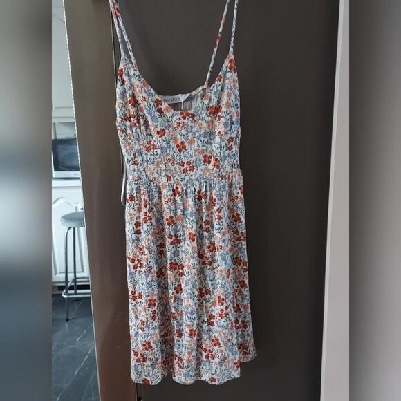 Bershka Floral Mini Dress Cottagecore Summer Chic Soft Girl Aesthetic Y2K Vibe - Picture 2 of 8